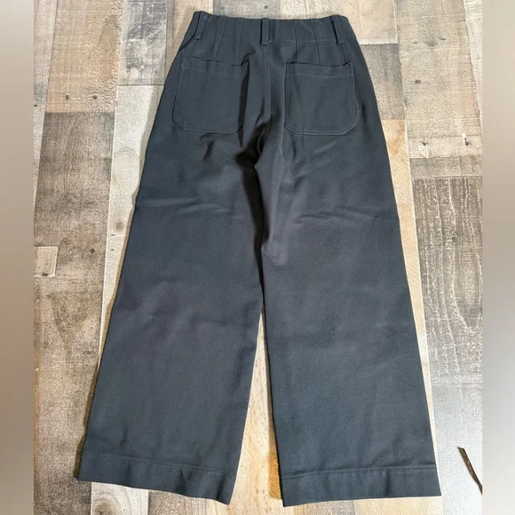 Maeve The Colette Ponte Pants 26 Black Wide Leg Career Minimalist Anthro - Picture 6 of 9
